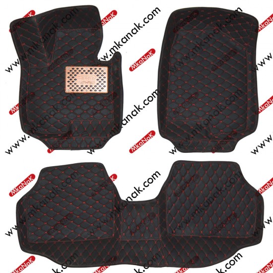 طقم دوسات تفصيل ثري دي هيونداي اي اكس 35  للموديلات (2013:2016) اسود × احمر