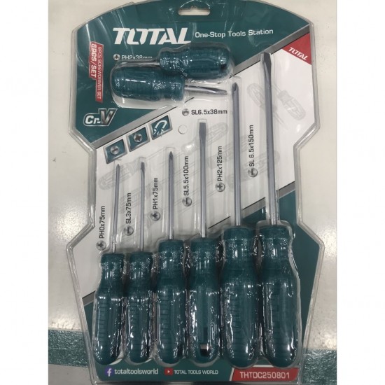 طقم مفك 8 قطع توتال